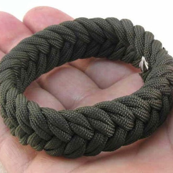 olive drab paracord herringbone rope bracelet 2551