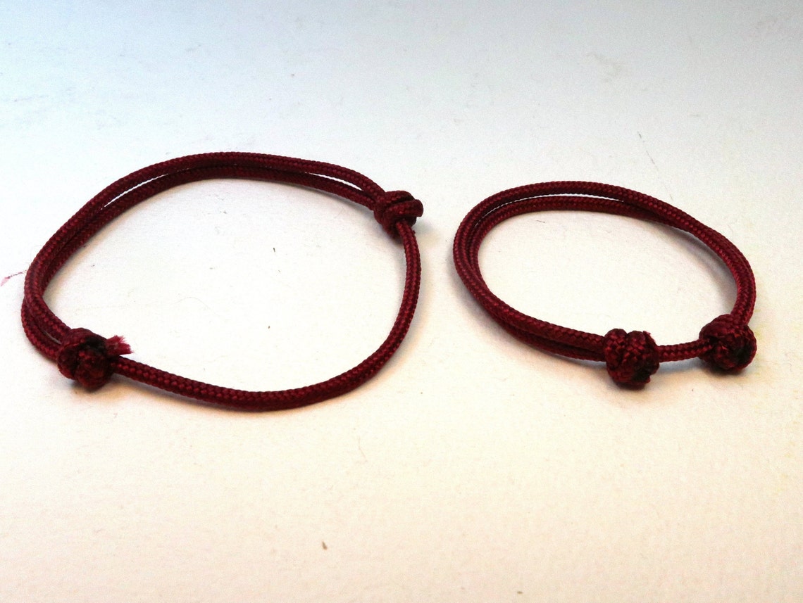 Red Sliding Knot Rope Bracelet 4618 Etsy