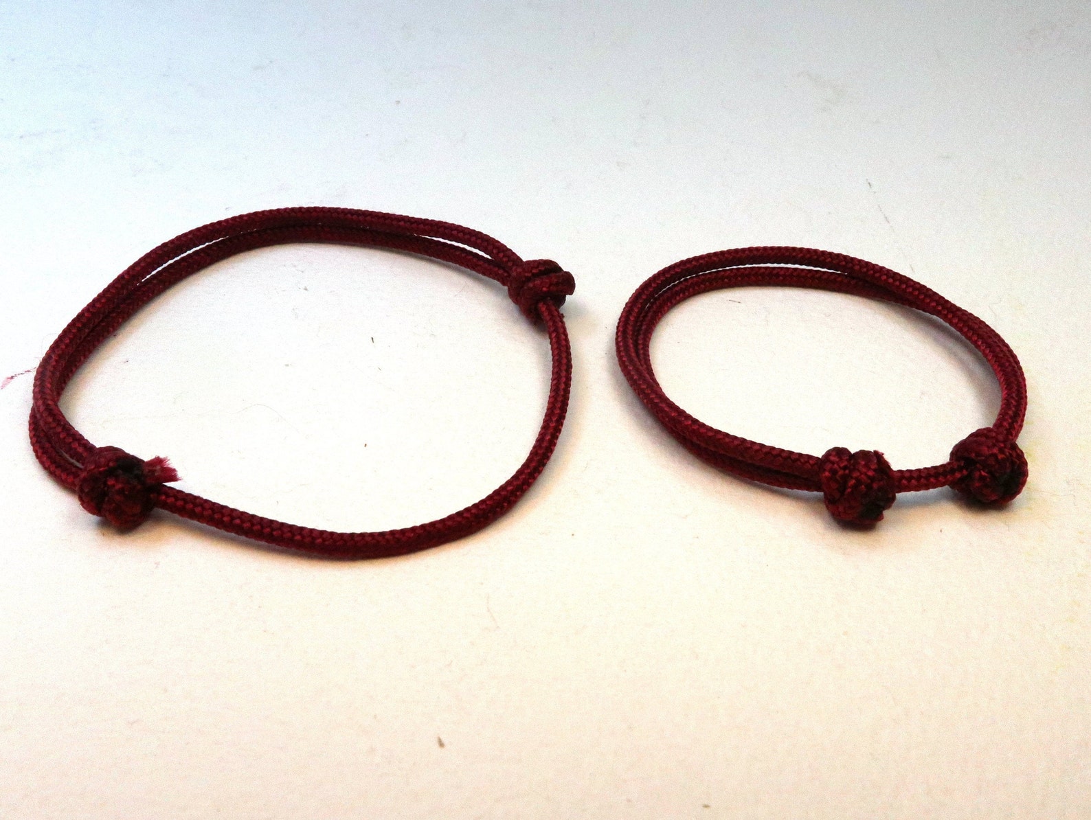 Red Sliding Knot Rope Bracelet 4618 Etsy