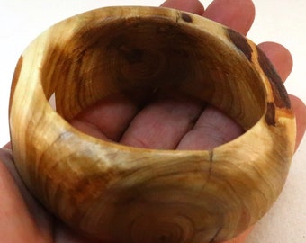 live edge cedar dome bangle bracelet size M