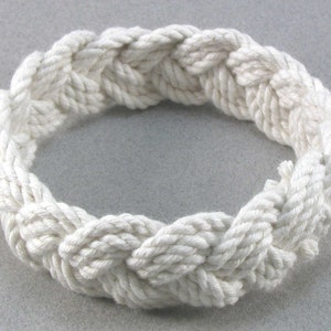 medium size classic three part cotton rope bracelet by WhatKnotShop on ETSY