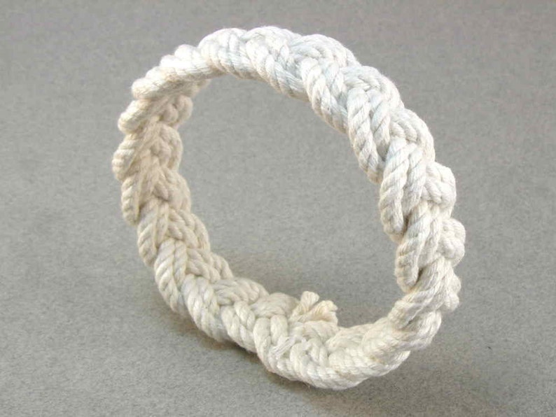 heavy two strand cotton bracelet turk head knot bracelet by WhatKnotShop on ETSY