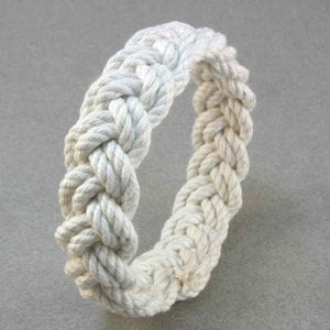 heavy two strand cotton bracelet turk head knot bracelet by WhatKnotShop on ETSY