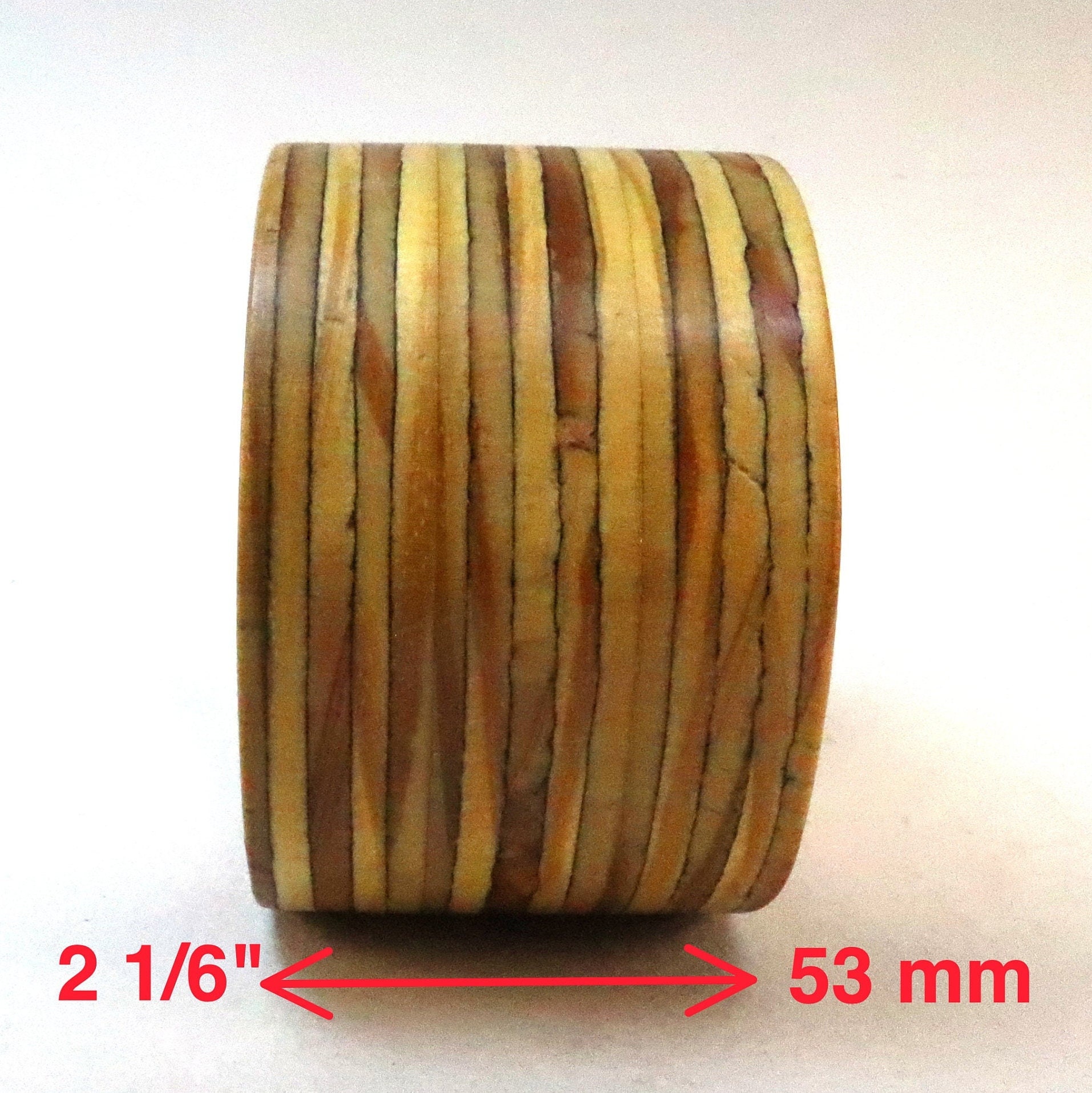 Bracelet Rigide En Bois Clair - Modèle 1661, Occasion En état 'neuf' Selon Le Vendeur