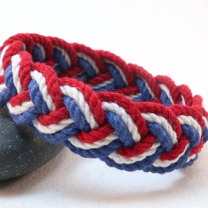 red white blue rope bracelet 4628