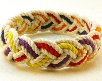 rainbow rope bracelet turk head knot bracelet sailor bracelet 4497