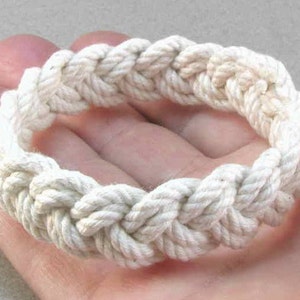 heavy two strand cotton bracelet turk head knot bracelet by WhatKnotShop on ETSY