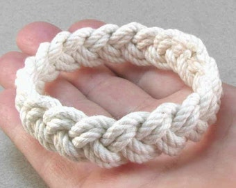 heavy two strand cotton bracelet turk head knot bracelet 2742