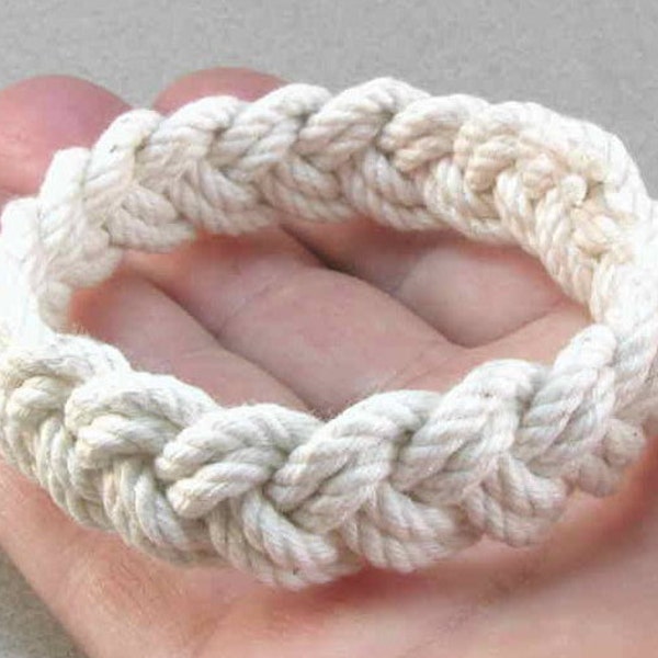 heavy two strand cotton bracelet turk head knot bracelet 2742