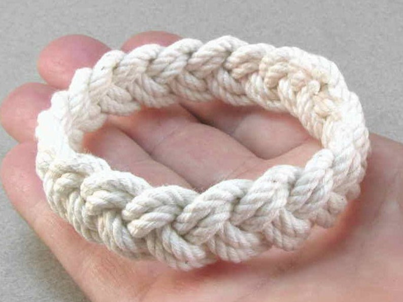 heavy two strand cotton bracelet turk head knot bracelet by WhatKnotShop on ETSY