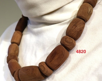 mesquite wood bead necklace 4820 4831