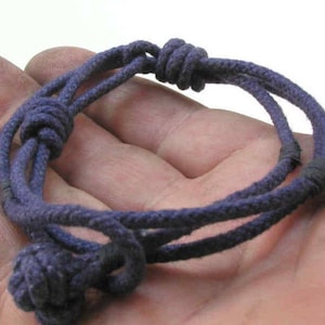 navy slip knot cotton rope bracelet 3168 3975