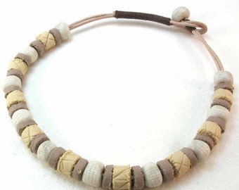 clay bead necklace 3072