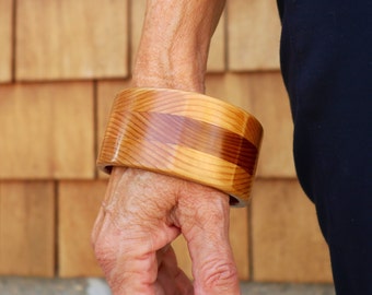 cedar wood bangle bracelet size L 5005