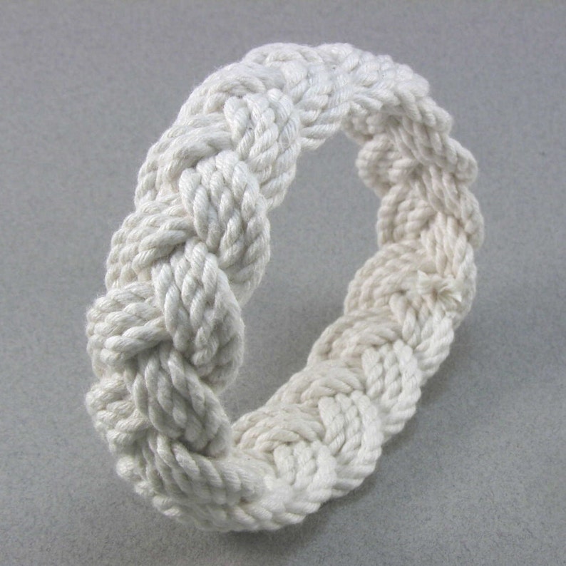 classic three part cotton rope bracelet by WhatKnotShop on ETSY