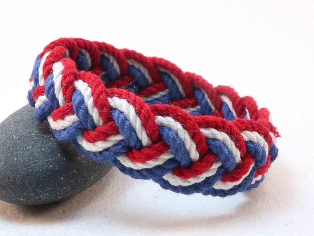 red-white-blue-rope-bracelet-turks-head-knot-bracelet-4628-etsy