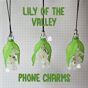 Lily of the Valley Phone Charm Keychain