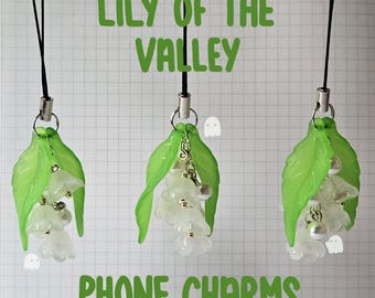 Lily of the Valley Phone Charm Keychain