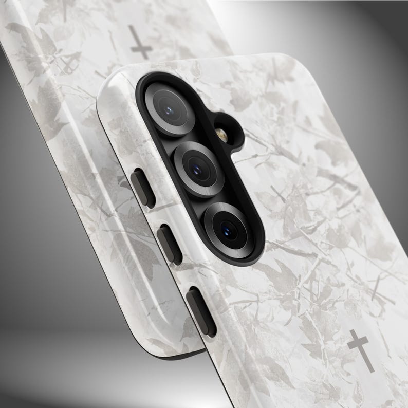 Faith Inspired White Camo Tough Phone Case | Christian Cross Camouflage |Believer Gift for Him or Her | Duck Hunter Enthusiast Military image 14