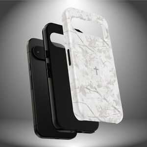 Faith Inspired White Camo Tough Phone Case | Christian Cross Camouflage |Believer Gift for Him or Her | Duck Hunter Enthusiast Military image 15