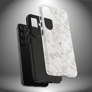 Faith Inspired White Camo Tough Phone Case | Christian Cross Camouflage |Believer Gift for Him or Her | Duck Hunter Enthusiast Military image 16