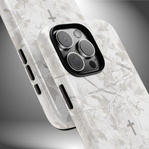 Faith Inspired White Camo Tough Phone Case | Christian Cross Camouflage |Believer Gift for Him or Her | Duck Hunter Enthusiast Military image 13