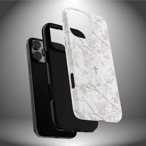 Faith Inspired White Camo Tough Phone Case | Christian Cross Camouflage |Believer Gift for Him or Her | Duck Hunter Enthusiast Military image 17