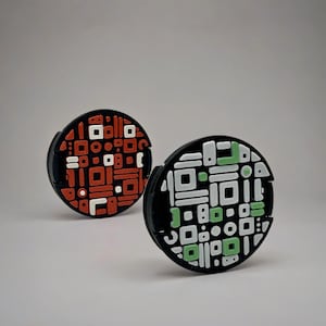Square Abstract Pattern Lens Cap | Lens Cap Design | Protective Cap for Lenses | Camera Lens Accessory | Lens Protector - USA