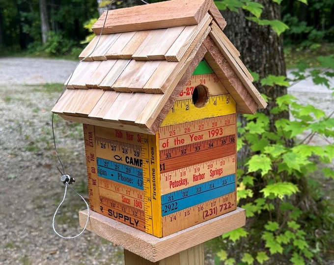 Cedar Ruler Antique Bird House Hand-crafted in Michigan. - Etsy