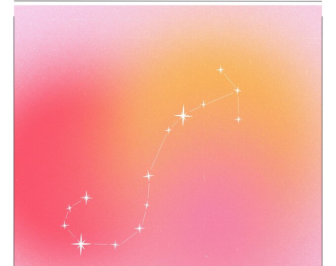 Scorpio Aura Posters, Digital Templates, Instant Download, Editable in