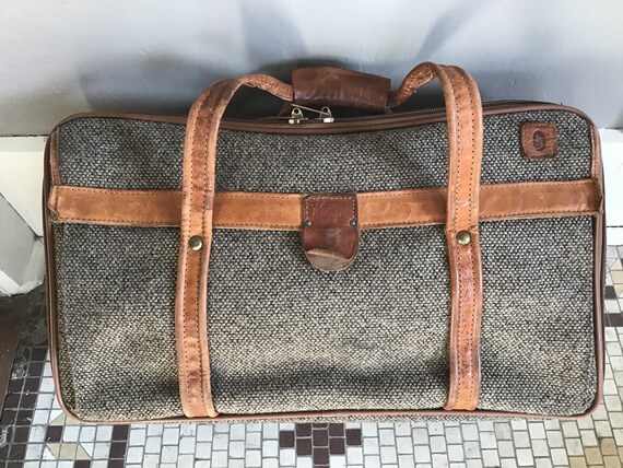 HARTMANN Vintage Tweed Leather Duffel 