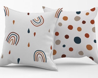 Juego de fundas de almohada de lunares: cojines decorativos de doble cara (45 x 45 cm)