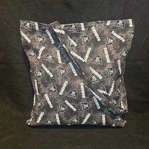 Hand Made NFL Team Reversible Tote Bag with Pocket, Travel Bag, NFL Team Tote Bag,