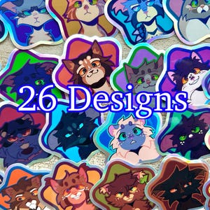 Warrior Cat Protagonist-Inspired Star Stickers