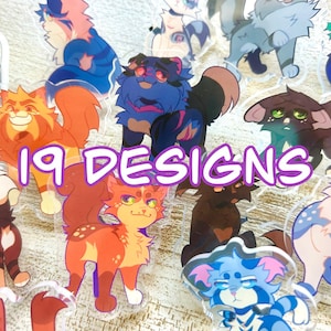 Warrior Cat Protagonist-Inspired Acrylic Pins