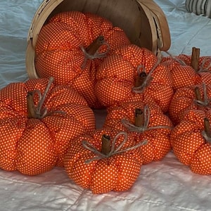 Fall Pumpkins, Stuffed Fabric Pumpkins, Fall Decor, Bowl Fillers, Tiered Trays, Thanksgiving