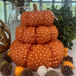 Fabric Stacked Stuffed Pumpkins, Fall, Halloween, Thanksgiving