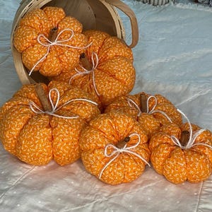 Fall Pumpkins, Stuffed Fabric Pumpkins, Fall Decor, Bowl Fillers, Tiered Trays, Thanksgiving