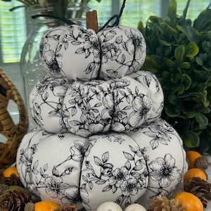 Fabric Stacked Stuffed Pumpkins, Fall, Halloween, Thanksgiving