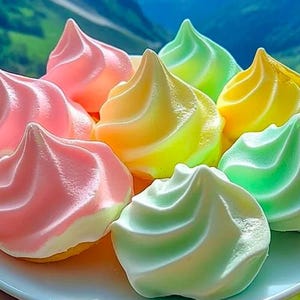 Best Easy Jello Meringue Cookies Recipe - Homemade Light Fruity Treats Digital Download PDF.