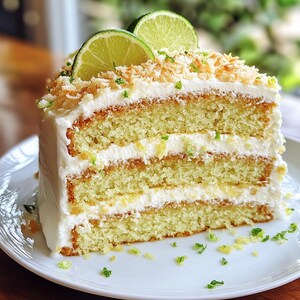 Meilleure recette de gâteau à la noix de coco et au citron vert - Carte de recettes numérique ultime, Délice de dessert tropical à téléchargement immédiat, Achetez une recette, obtenez-en une gratuite.