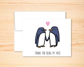 photo Penguin Puns Love penguin pun card etsy