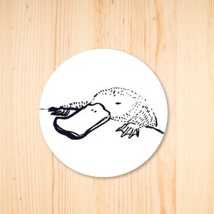 Platypus Sticker / Lazy Platypus Sticker / Animal Lover Sticker / Animal Laptop Sticker / Outdoor Sticker / Car Sticker / Bumper Sticker