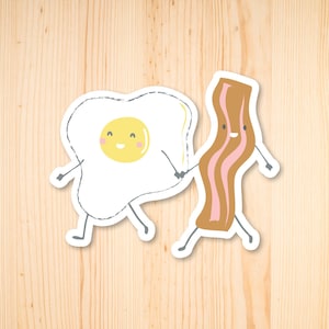 Egg and Bacon Sticker, Food BFF Sticker, Bacon Sticker, Egg Bacon Laptop Sticker, Outdoor Sticker, Car Sticker, Bumper Sticker
