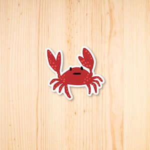 Dancing Crabby Crab Sticker, Cute Animal Sticker, Laptop Sticker, Bike Sticker, Water Bottle Sticker, Waterproof Sticker