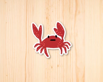 Dancing Crabby Crab Sticker, Cute Animal Sticker, Laptop Sticker, Bike Sticker, Water Bottle Sticker, Waterproof Sticker