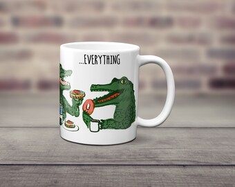 Gator Appetite Coffee Mug – Donut & Bagel Alligator