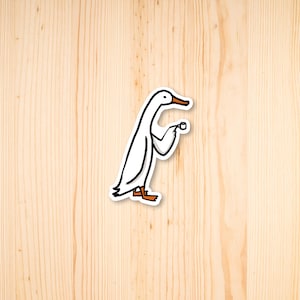 Espresso Sipping Duck, Cute Animal Sticker, Laptop Sticker, Bike Sticker, Water Bottle Sticker, Waterproof Sticker