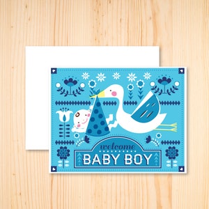 Tarjeta de niño de bienvenida - tarjeta de ducha del bebé - bebé niño bebé tarjeta de ducha - escandinavo bienvenido tarjeta de bebé - tarjeta de felicitación ilustrada