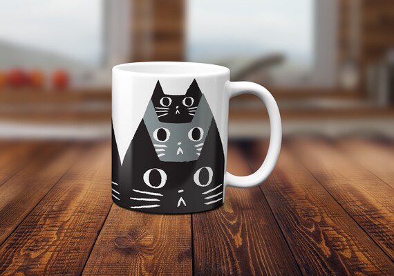 Funny Cat Mug, Cute Illustrated Cat Mug, Cat Lover Mug, Mug for Her, Cat  Mom Mug, Black Cat Mug, Grumpy Cat Mug, Cat Mom Gift - Etsy